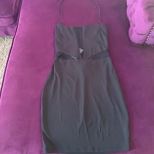 Mini Black Sheer Dress